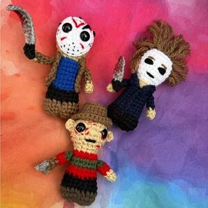 Handmade Horror Character Crochet Dolls/Keychains